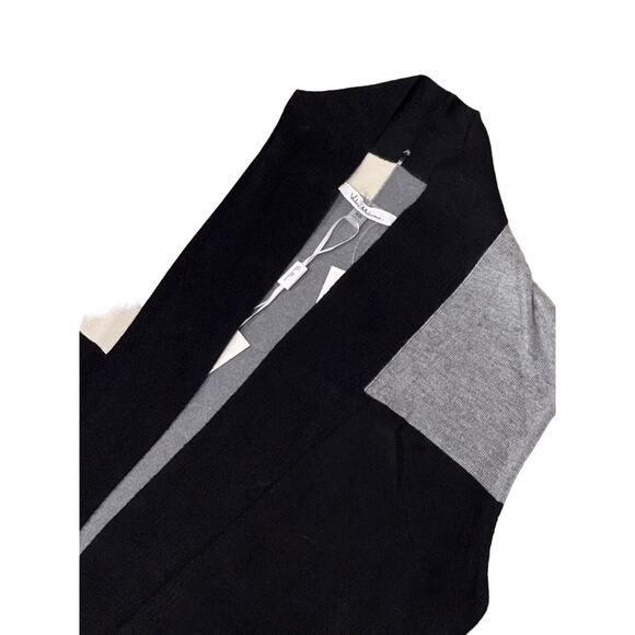 Vila Milano, Gray, Black, Long Line Cardigan Size XS, KB106 - Picture 2 of 4
